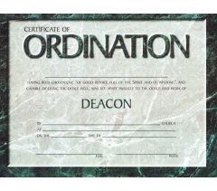 Certificate of Ordination for Deacon (Marble look)