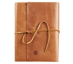 "Righteous Man" Proverbs 20:7 Full Grain Leather Bible Wrap