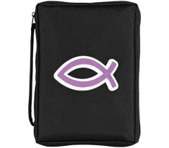 BIBLE COVER PURPLE FISH CANVAS