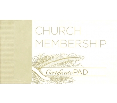 New Church Member Membership Certificate
