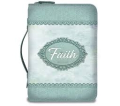 BIBLE COVER PALE TEAL FAITH MEDIUM