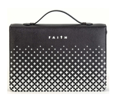 BIBLE COVER FAITH CROSSES BLACK, XL