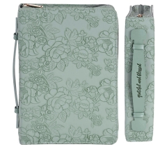 Bible Cover, Floral Green, XL