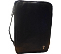 Genuine Leather Bible Cover, Black, X-Large