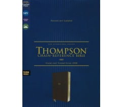 NIV, Thompson Chain Reference Bible, Leathersoft, Brown, Indexed