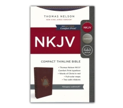 NKJV, Thineline Compact Bible, Imitation Leather, Burgundy