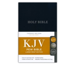 Pew Bible, Large Print, Hardcover, Blue, Red Letter