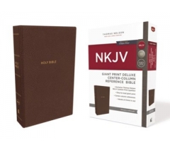 NKJV, Deluxe Reference Bible,Center Column, Mahogany