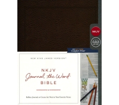 NKJV, Journal the Word Bible, Bonded Leather, Brown