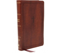 NKJV, Personal Size Reference Bible, Leathersoft, Brown, Large Print