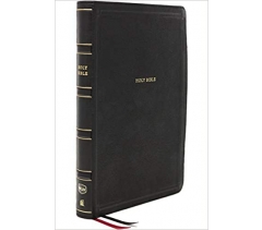 NKJV, Deluxe Reference Bible, Leathersoft Black, Center Column, Giant Print