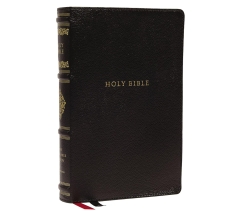 NKJV, Personal Size Reference Bible, Genuine Leather, Black, Indexed