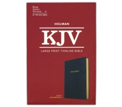 KJV, Ultrathin Reference Bible, Imitation Leather, Black, Large Print