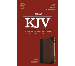 KJV, Personal Size Reference Bible, Leathertouch, Brown / Black, Large print, Indexed