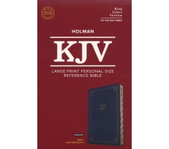KJV, Personal Size Reference Bible, Imitation Leather, Navy, Large Print, Indexed