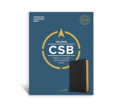 CSB, Wide Margin Single Column Bible, Imitation Leather, Black