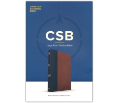 CSB, Thinline Bible, Imitation Leather, Black and Brown, Large Print