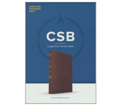 CSB, Thinline Bible, Bonded Leather, Brown, Large Print