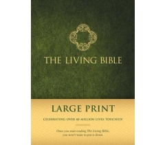 Living Bible, Padded Hardcover, Green, Large Print
