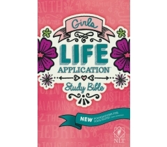 NLT, Life Application Girls Bible, Softcover, Pink