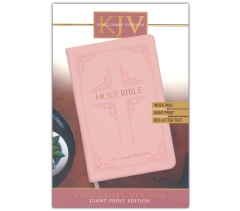 KJV, Holy Bible, Imitation Leather, Blush, Giant Print, Indexed