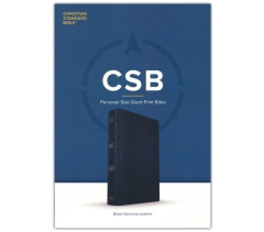 CSB, Personal Size Bible, Genuine Leather, Black