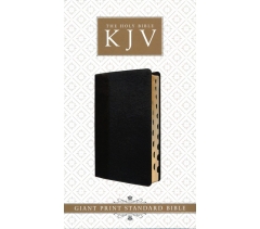 KJV, LuxLeather, Two Tone Black, Giant Print, Thumb Indexed