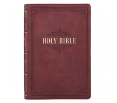 KJV, Holy Bible, Imitation Leather, Burgundy, Giant Print, Indexed