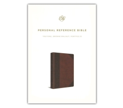 ESV, Personal Size Reference Bible, Imitation Leather, TruTone Brown/Walnut
