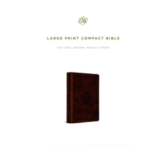 ESV, Compact Bible,Imitation Leather, TruTone Brown with Mosaic Cross Design, LP