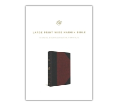 ESV, Wide Margin Bible, Imitation Leather, TruTone Brown and Cordovan