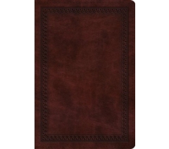ESV, Compact Bible, Imitation Leather, TruTone Mahogany with Border Design, Large Print