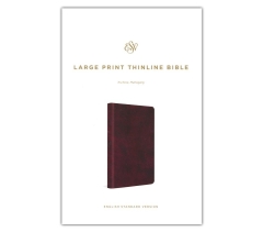 ESV, Thinline Bible, Imitation Leather, Mahogany, Large Print