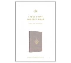 ESV, Compact Bible, Imitation Leather, Stone with Branch Design, Large Print