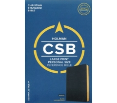 CSB, Personal Size Reference Bible, Black, Large Print, Indexed