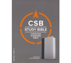 CSB, Study Bible, Cloth Over Board, Gray and Black