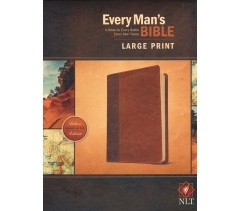 NLT, Every Man's Bible, Imitation Leather, Brown & Tan, Large Print