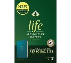 NLT, Life Application Study Bible , Third Edition, Personal Size, Leatherlike, Teal Blue,Indexed