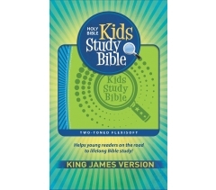 KJV, Kids Study Bible, Soft Leather Look, Imitation Leather, Blue and Green