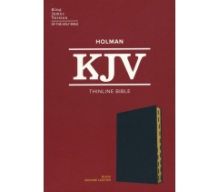 KJV, Thinline Bible, Genuine Leather, Black, Indexed