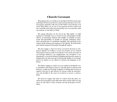 CHURCH COVENANT Wall Chart 35" x 55"