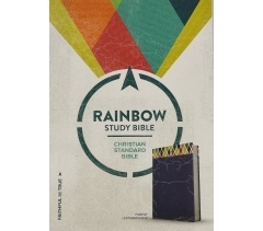 CSB, Rainbow Study Bible, Purple LeatherTouch