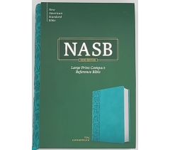 NASB, Compact Reference Bible, Imitation Leather, Teal, Large Print