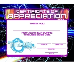 VBS APPRECIATION CERT 2025