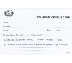 Religious Census Card