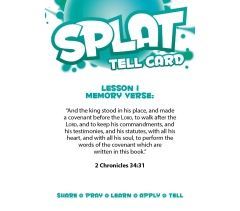 Sunday School SPLAT 5th & 6th GRADE TELL CARDS, Spring 2022