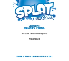 Sunday School SPLAT PRESCHOOL TELL CARDS, Spring 2022