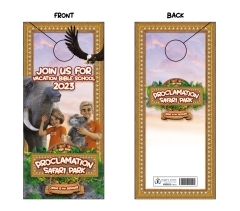 VBS 2023 Proclamation Safari Park Doorknob Hangers