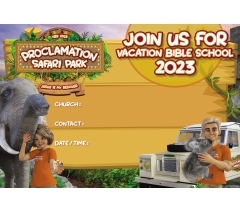 VBS 2023 Proclamation Safari Park Publicity Poster