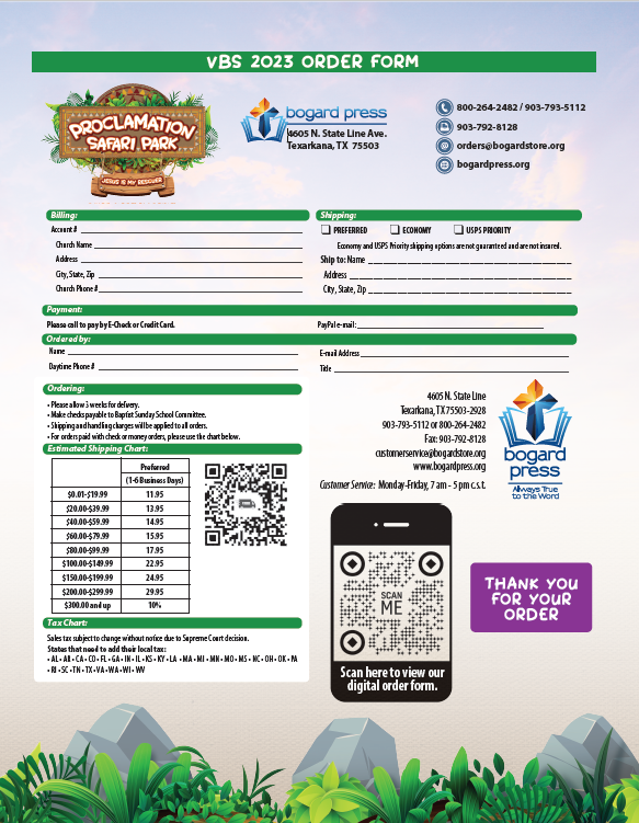 Best VBS, Vacation Bible School Bogard Press